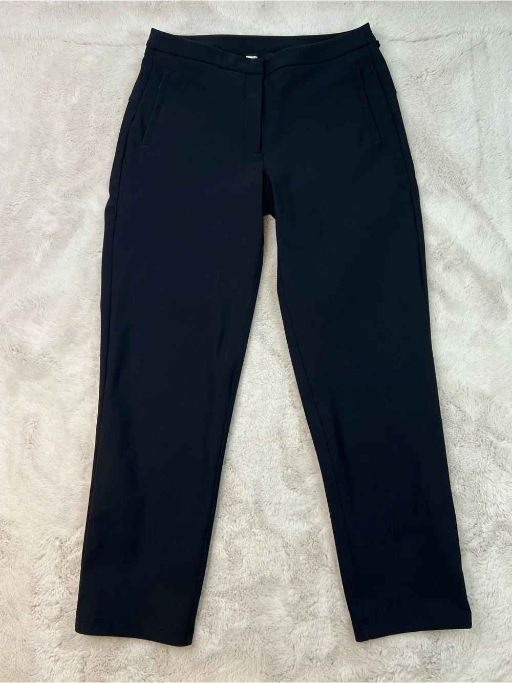 Lululemon On The Move Pant Black Size 8 Travel Friendly Zip Pockets Stretch EUC - Picture 5 of 15